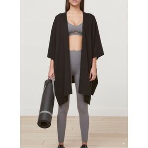 Lululemon Free to Coast wrap black sweater one size EUC